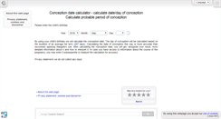 Desktop Screenshot of conception-date-day-calculator.org